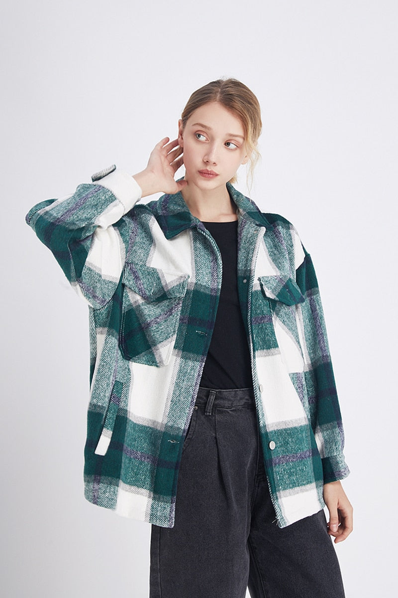 Oversized Plaid Jacket – Mi'que'lla's Closet